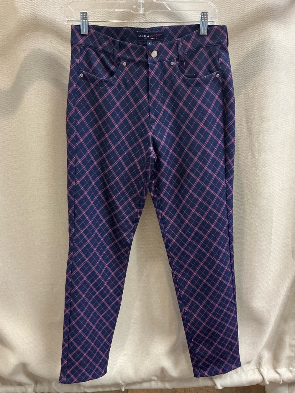 Lohla Sport The Tropical Argyle Pants Navy/Pink